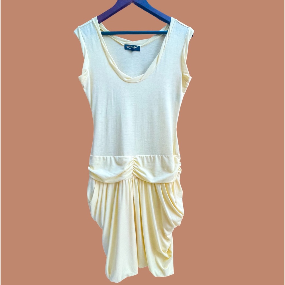 Essentials by A.B.S Yellow Midi Dress - Size 4
